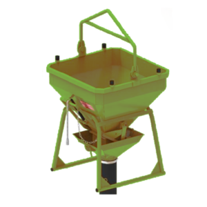 Benne à tuyau droite